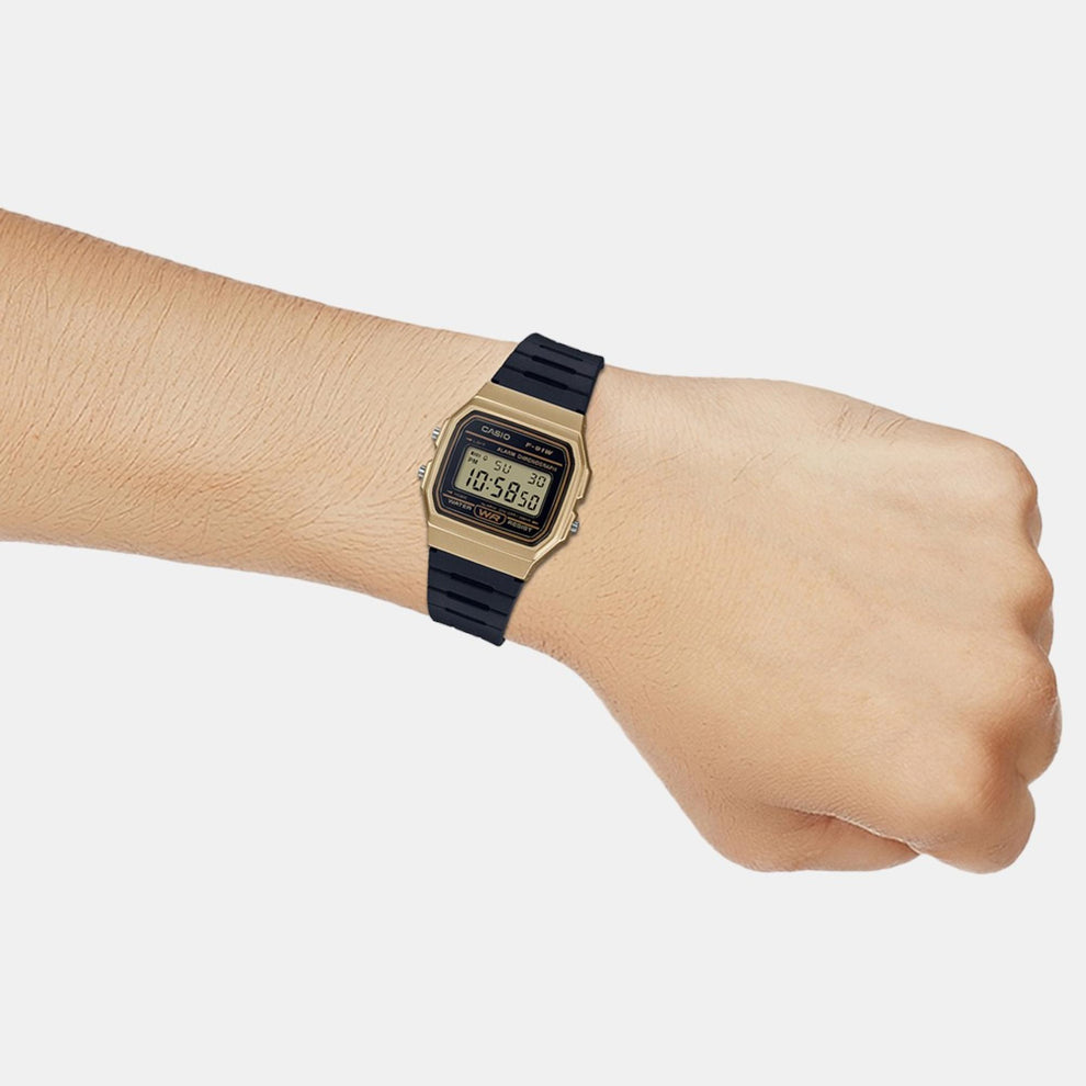 Casio D142 F-91WM-9ADF Unisex Quartz Digital Watch with Black Resin Strap, Classic Retro Display
