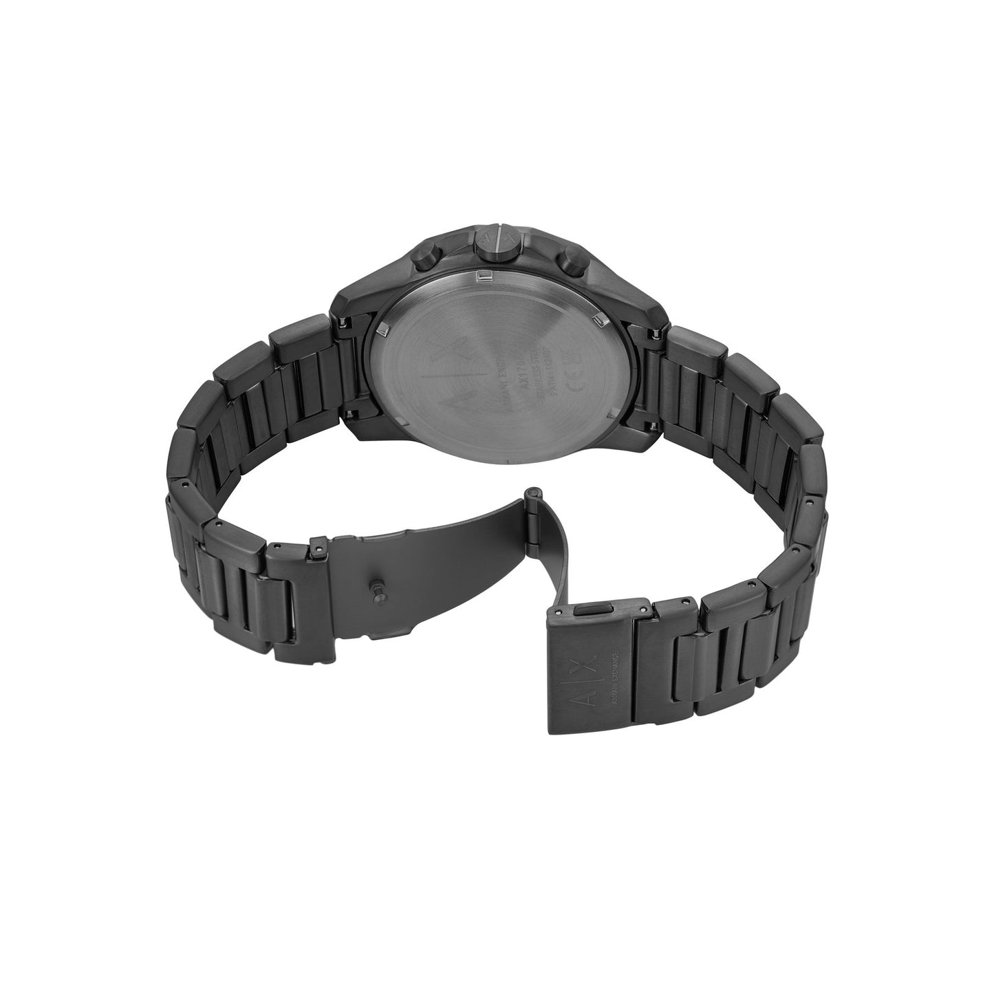 Armani Exchange AX1765I Men's Quartz Chronograph Watch Black Sunray Dial Gunmetal Stainless Steel Strap