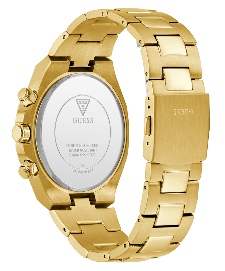 Guess GW0703G6 Analog Quartz Men Blue Dial Gold Tone Stainless Steel Bracelet Multi-Function Watch