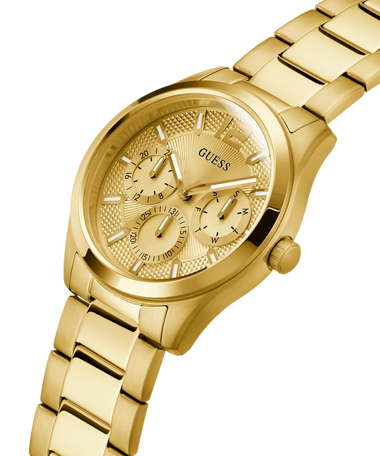 Guess GW0707G3 Analog Quartz Men Gold Dial Gold Stainless Steel Bracelet Watch