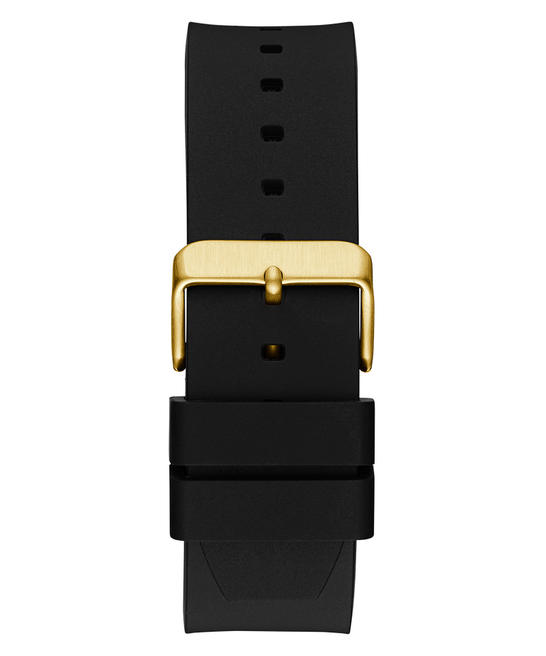 Guess GW0790G1 Analog Quartz Men Black Dial Black Silicone Strap Watch