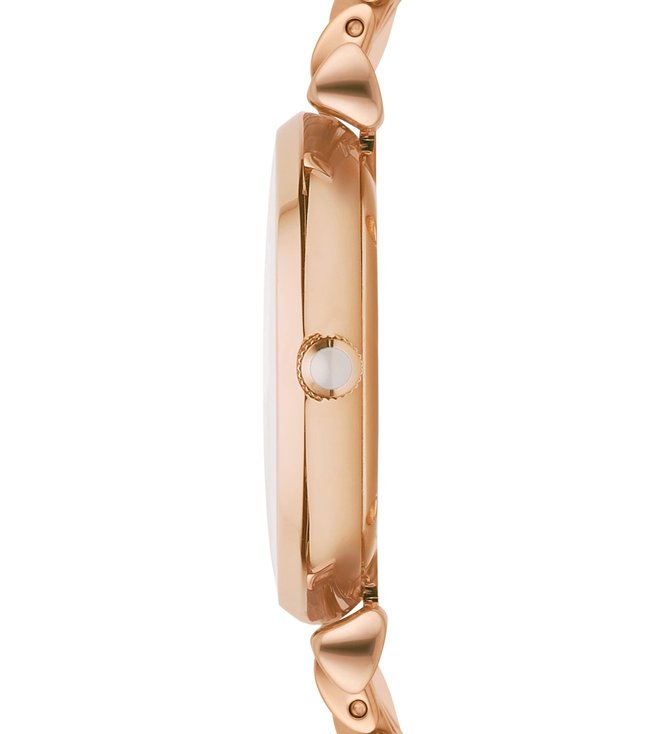Emporio Armani AR1909 Gianni T-Bar Women's Mother of Pearl Rose Gold Stainless Steel Watch