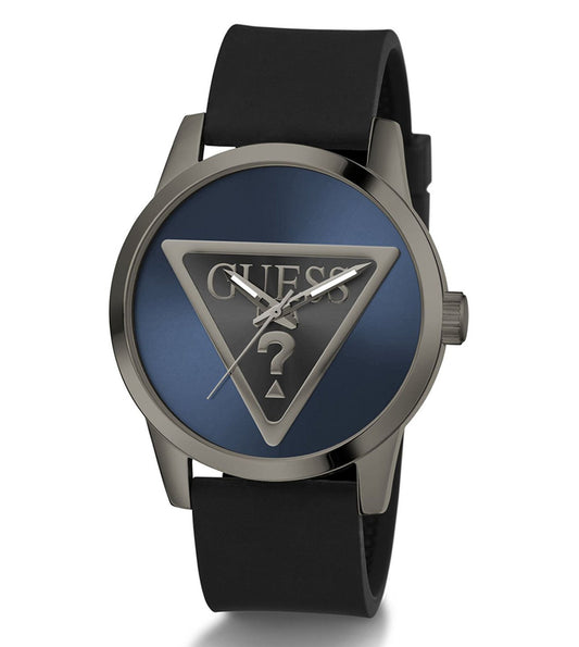 GUESS GW0781G5 Badge Men’s Gunmetal Analog Watch Blue Dial