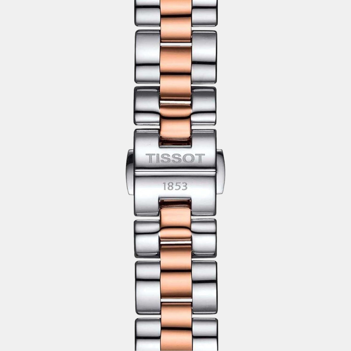 Tissot T1122102211301 White Mother-of-Pearl Dial 30 mm Women’s Swiss Quartz T-Wave Watch – Two-Tone Stainless Steel & Rose Gold PVD Bracelet, Sapphire Crystal