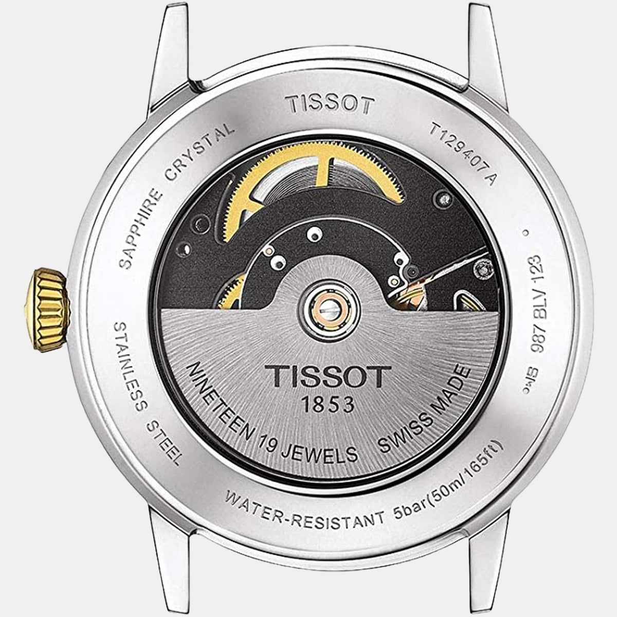 Tissot T1294072203101 Silver Dial 42 mm Men’s Swiss Automatic Classic Dream Swissmatic Watch – Two-Tone Stainless Steel & Yellow Gold PVD Bracelet, Sapphire Crystal