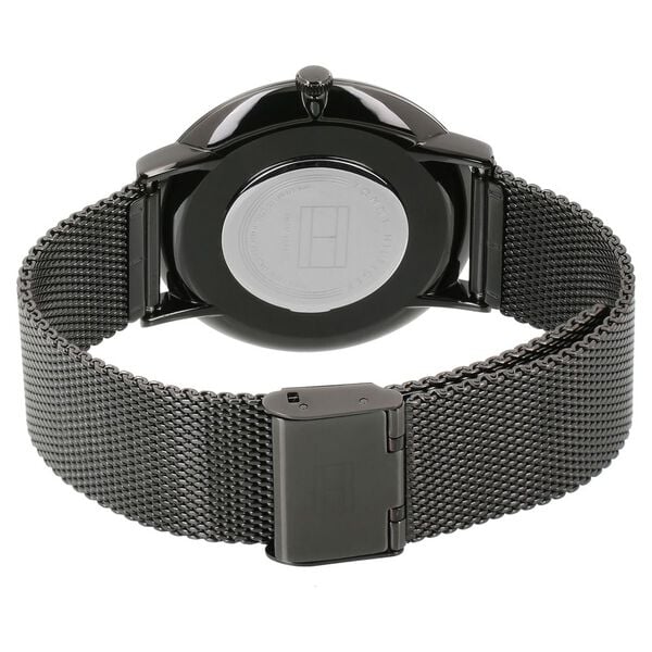 Tommy Hilfiger TH1791464 Men's Analog Watch Black Dial Black Metal Strap Men’s Watch