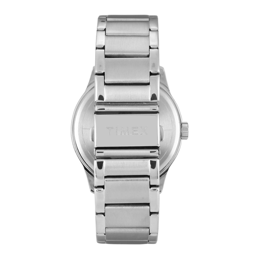 Timex TW0TG7639 Men’s Tiffany-Blue Dial Analog Watch with Silver Stainless-Steel Strap