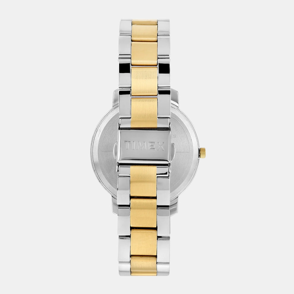 Timex TW0TG8025 Men’s Champagne Dial Analog Watch with Stainless Steel Strap