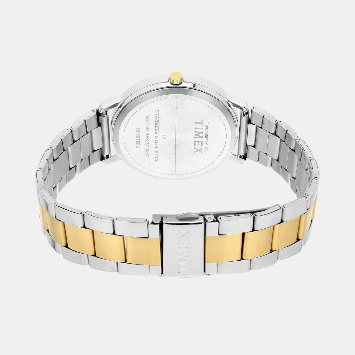 Timex TW0TG8028 Champagne/Gold Dial Round Analog Men Watch – Stainless Steel Bracelet, Quartz Movement