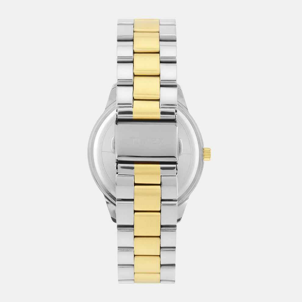 Timex TWEG18523 Men’s Silver Dial Analog Watch with Stainless-Steel Strap