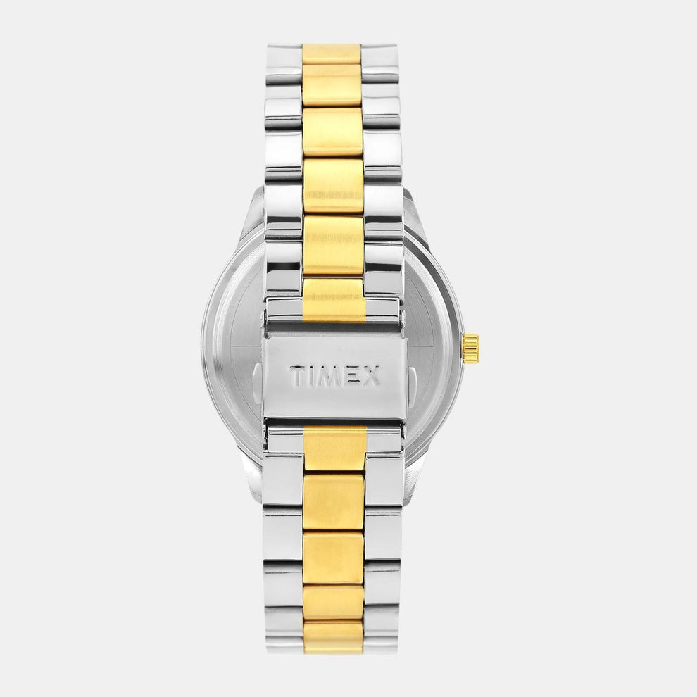 Timex TWEG18528 Men’s Silver Dial Analog Watch with Stainless Steel Strap