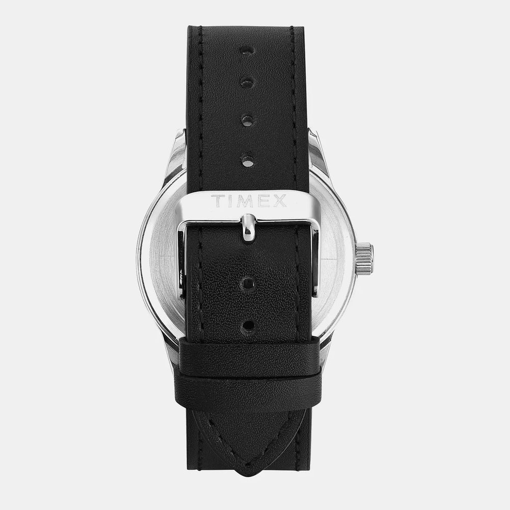 Timex TWEG25514 Trendline Quartz Multifunction Blue Dial Black Leather Strap Men's Watch