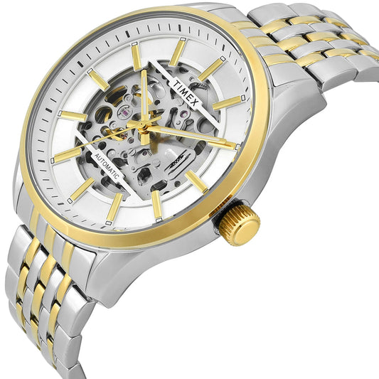Timex TWEG31602 Signio Automatic Silver Dial Two-Tone Stainless Steel Men's Watch