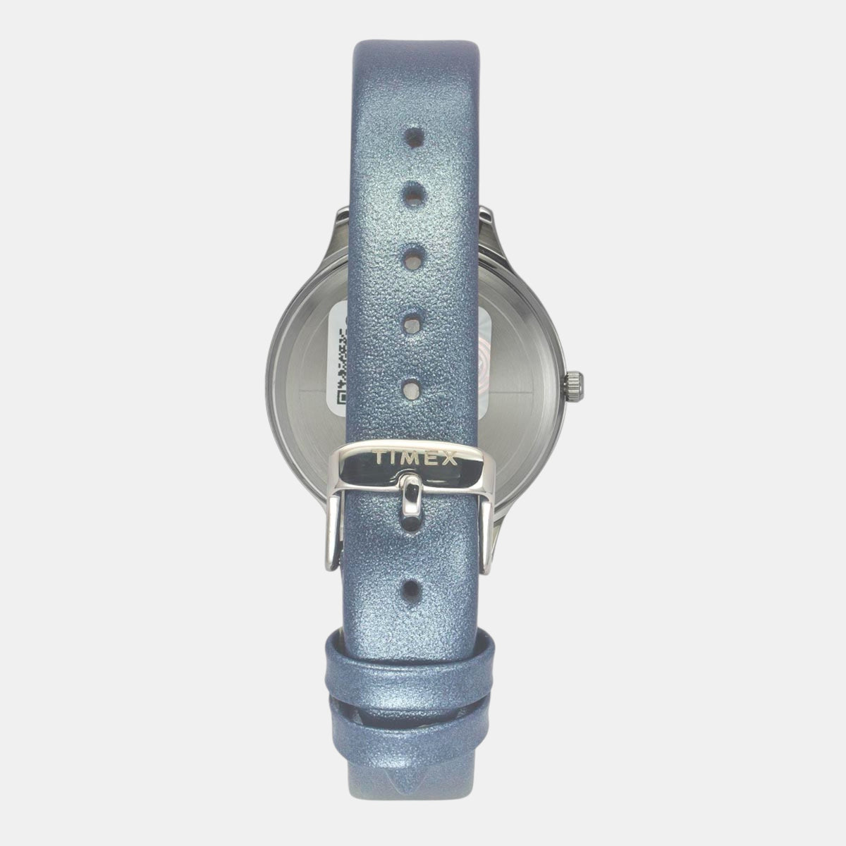 Timex TWTL12108 Blue Dial Blue Leather Strap Analog Women Watch – Round Case, Quartz Movement