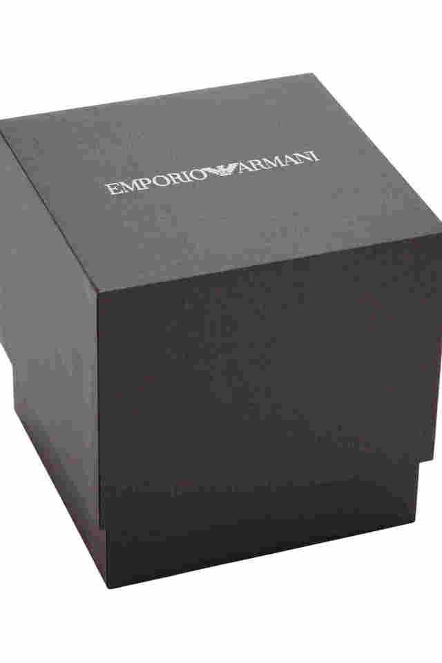 Emporio Armani AR11672I Minimalist Men's Green Dial Brown Leather Analog Watch