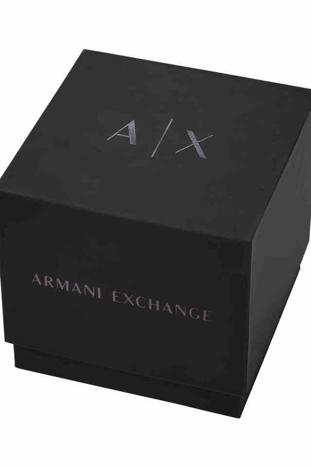 Armani Exchange AX4161I Men's Quartz Chronograph Watch Black Dial Black Silicone Strap