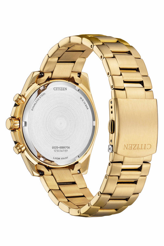 Citizen AN8236-52P Men's Quartz Chronograph Rose Gold Dial Stainless Steel Watch