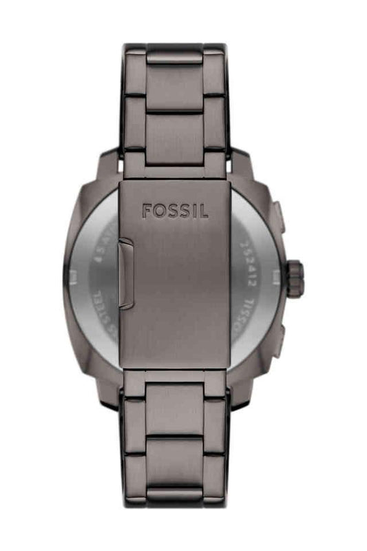 Fossil FS6098I Men's Quartz Chronograph Watch Black Dial Gunmetal Stainless Steel Strap