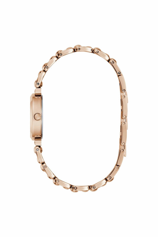 GUESS GW0994L4 Leena Women's Quartz Analog Watch Rose Gold Sunray Dial Rose Gold-Tone Stainless Steel Bracelet
