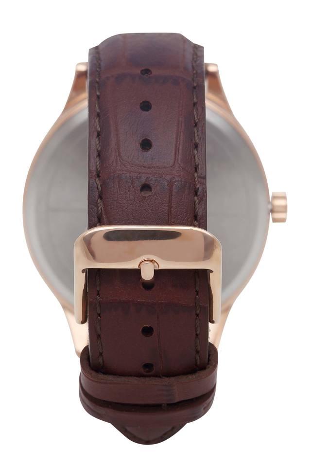 Timex TWEG18402 Men’s Silver Dial Brown Leather Analog Watch