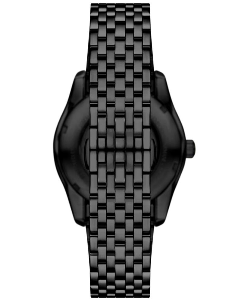 Emporio Armani AR60093 Automatic Analog Men’s Watch with Black Skeleton Dial, Black Stainless Steel Bracelet