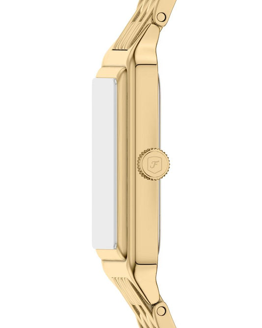 Fossil ES5452I Women's Quartz Analog Watch Green Dial Gold Stainless Steel Strap
