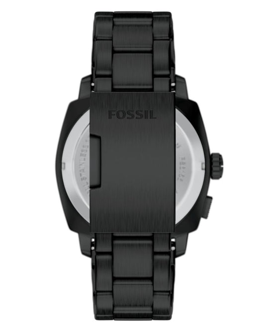 Fossil FS6156 Men's Quartz Chronograph Watch Black Dial Silver Stainless Steel Strap