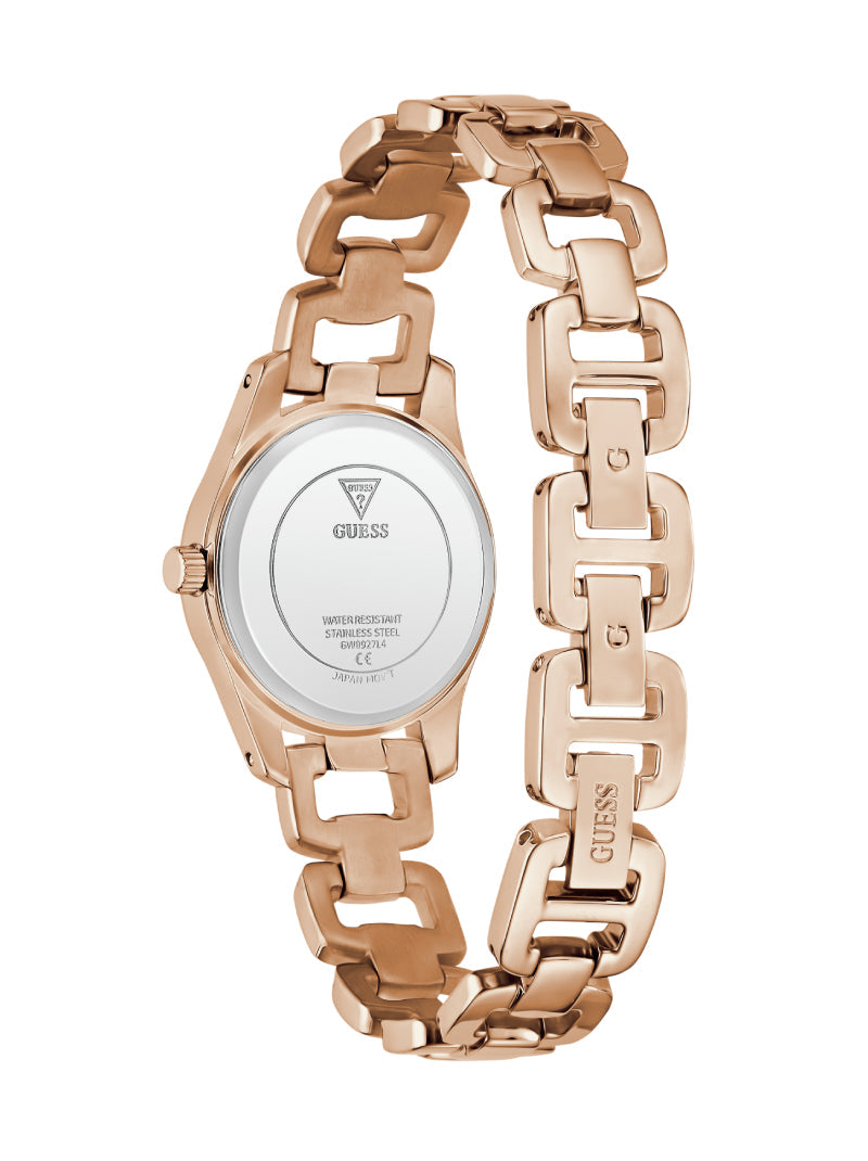 Guess GW0927L4 Women's Quartz Analog Watch Rose Gold Dial Rose Gold Stainless Steel Bracelet