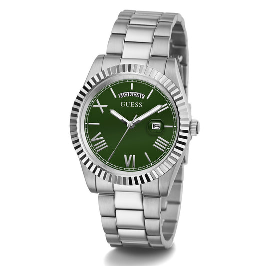Guess GW0265G10 Quartz Analog Green Dial Men’s Watch with Stainless Steel Strap