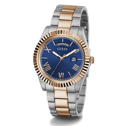 GUESS GW0265G12 Quartz Men’s Two-Tone Stainless Steel Analog Watch with Blue Dial