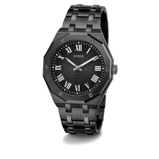 Guess GW0575G3 Quartz Analog Black Dial Men’s Watch with Black Stainless Steel Strap