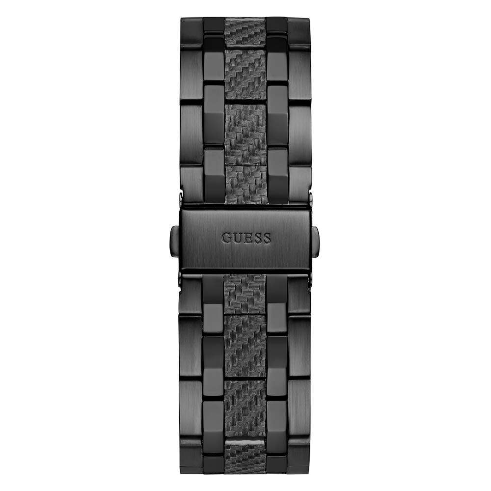 Guess GW0714G4 Quartz Analog Black Chronograph Men’s Watch with Black Recycled Steel Strap