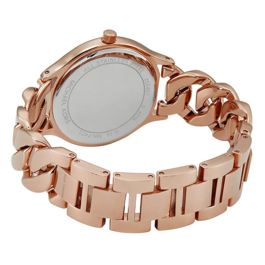 Michael Kors MK7473I Runway Quartz White Dial Rose Gold Stainless Steel Women's Watch