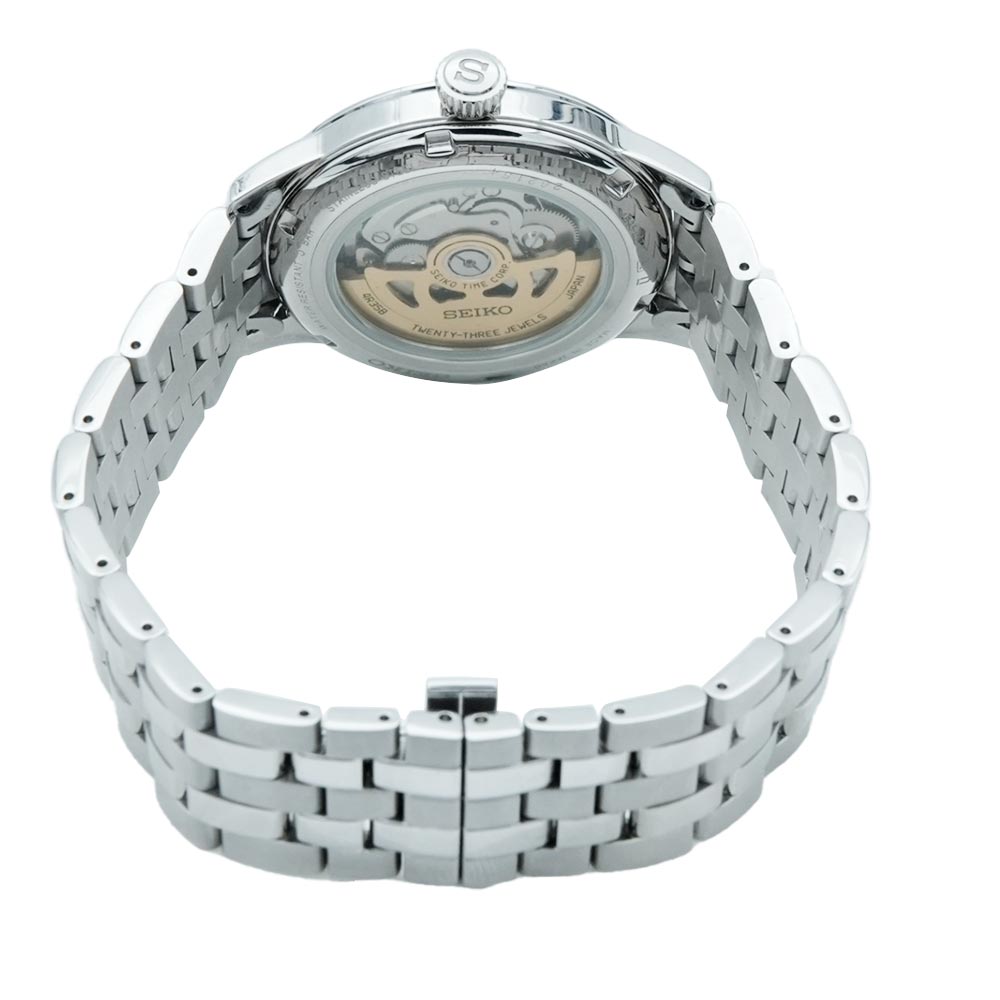 Seiko SRPB41J1 Men Automatic Blue Dial Stainless Steel Presage Cocktail Time Watch