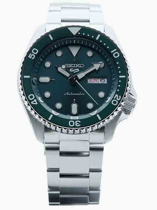 Seiko SRPD63K1S Men Automatic Green Dial Stainless Steel 5 Sports Watch