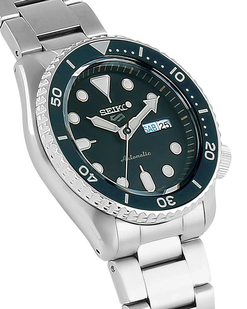Seiko SRPD63K1 5 Sports Automatic Green Dial Stainless Steel Men's Watch