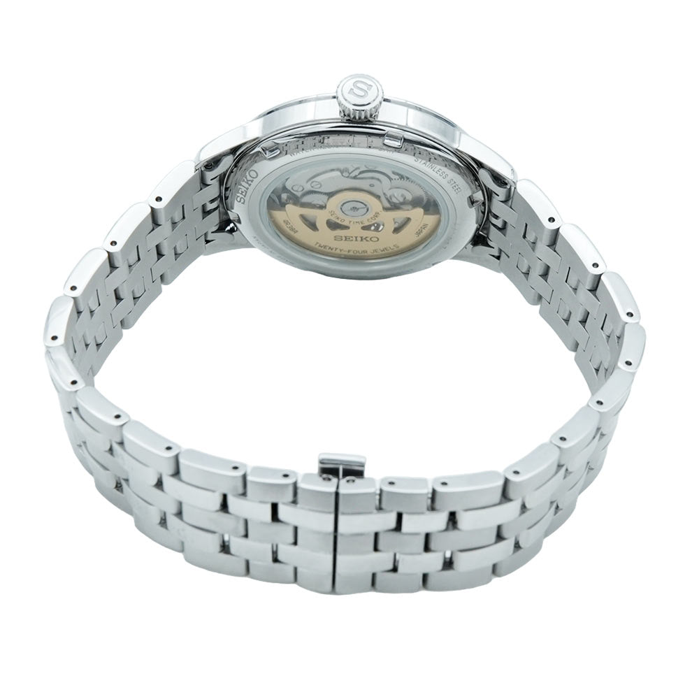 Seiko SSA441J1 Men Automatic Green Dial Open Heart Stainless Steel Presage Watch