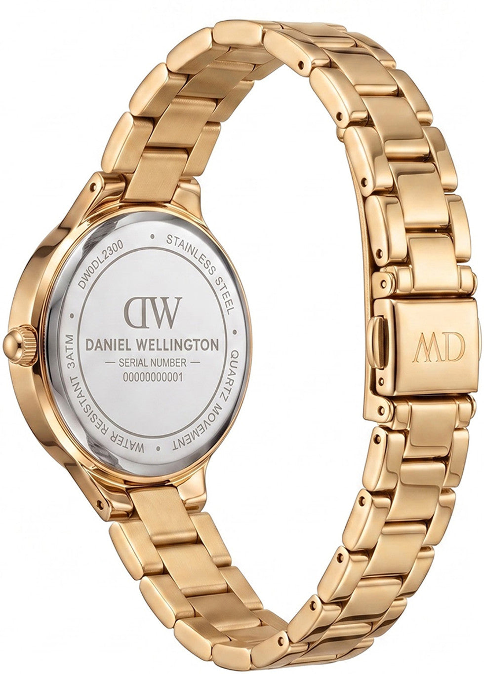 Daniel Wellington DW0DL2300 Black Dial Gold Stainless Steel Watch