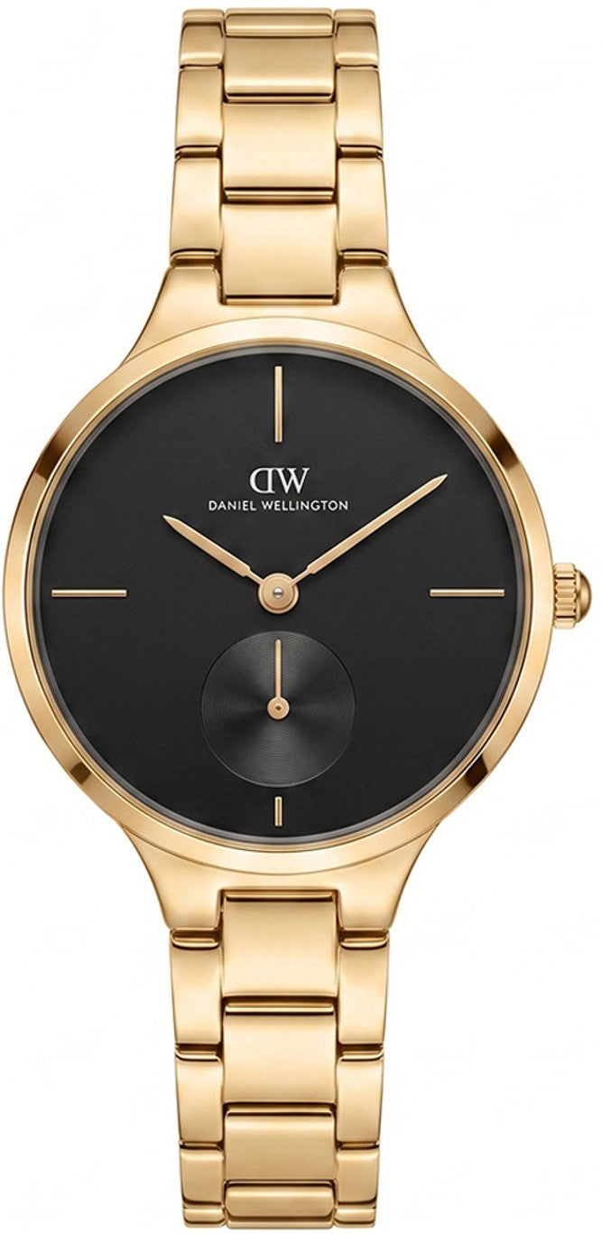 Daniel Wellington DW0DL2300 Black Dial Gold Stainless Steel Watch