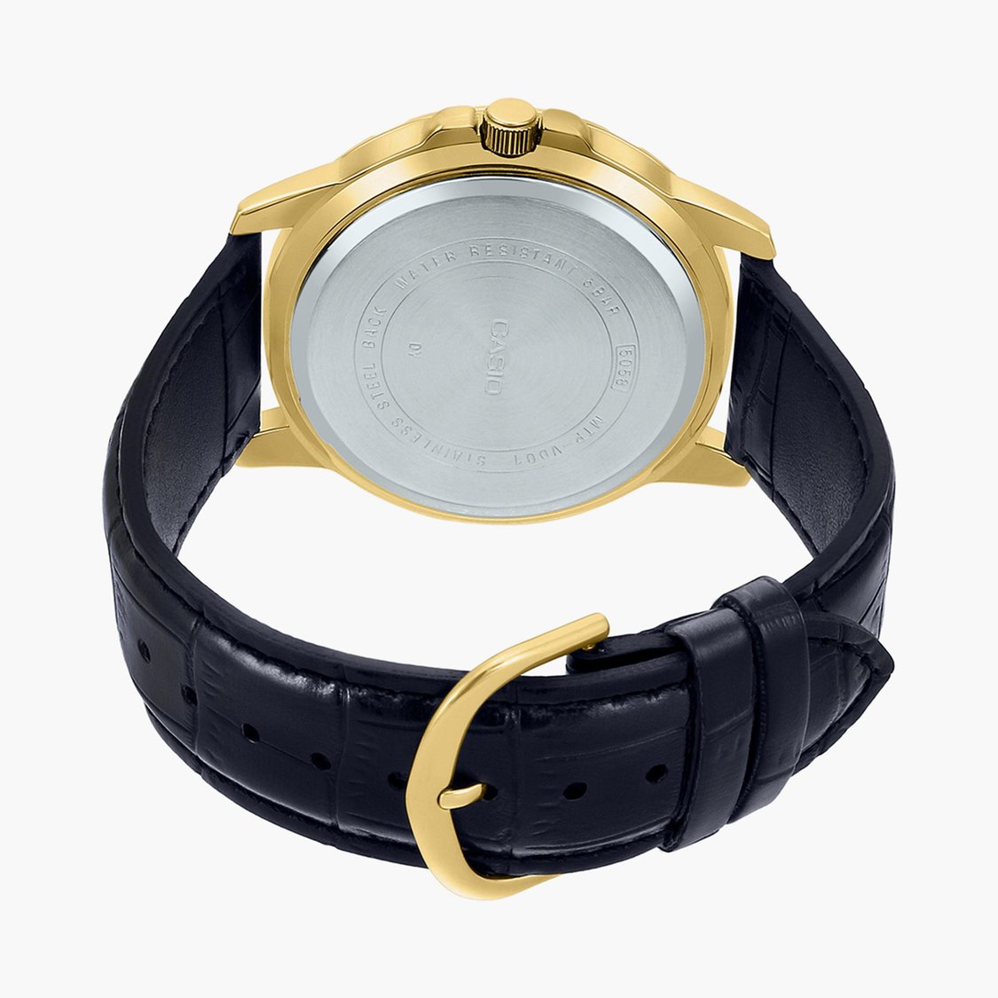 Casio A1369 Quartz Analog Men’s Watch with Black Dial, Black Resin Strap