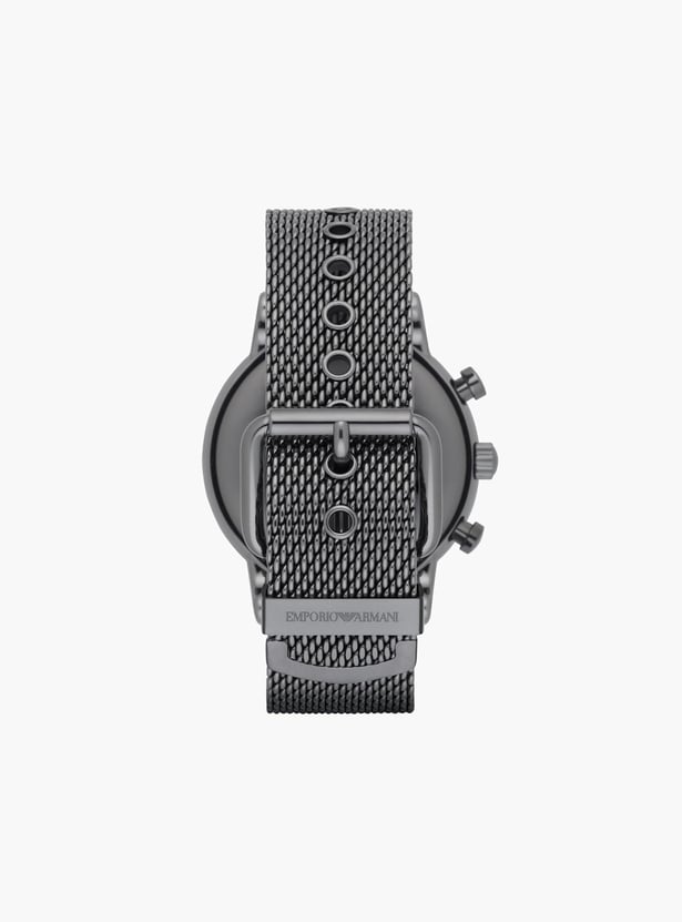 Emporio Armani AR1979I Luigi Men's Blue Dial Gunmetal Stainless Steel Chronograph Quartz Watch 46mm | Luxury Designer Watch