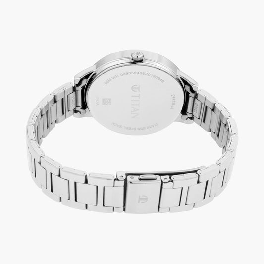 Titan 2648SM01 Blue Gradient Dial Women’s Analog Stainless Steel Watch