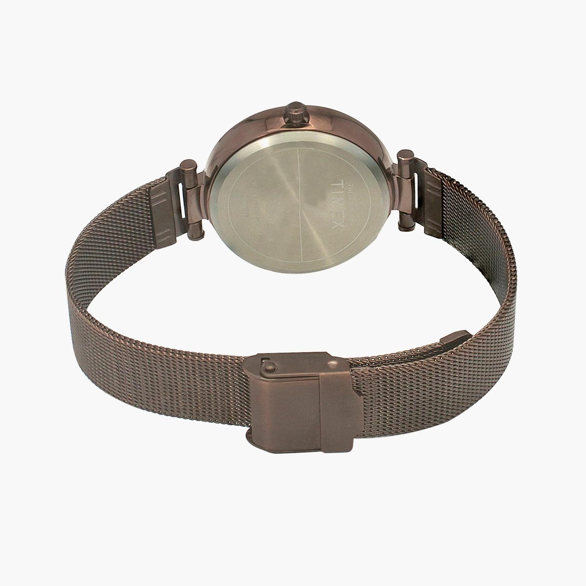 Timex TWEL11825 Brown Stainless Steel Mesh Bracelet Analog Women Watch – Brown Dial, Round Case, Quartz Movement