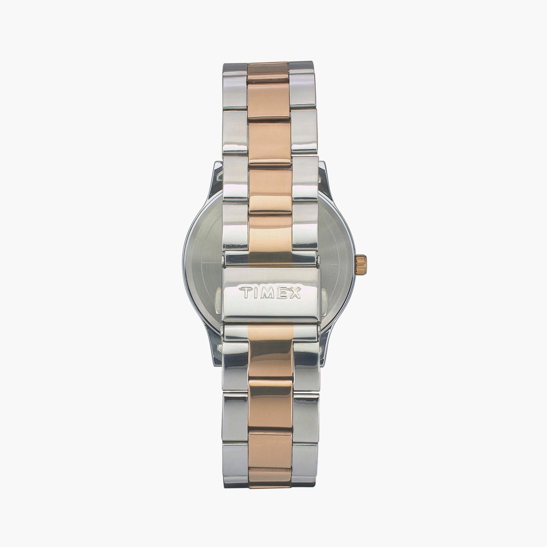 Timex TW0TG8305 Two-Tone Stainless Steel Bracelet Analog Men Watch – Black Dial, Round Case, Quartz Movement