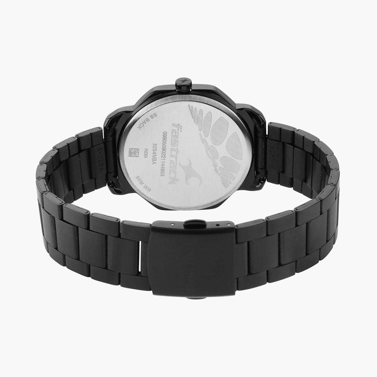Fastrack 3254NM01 Men’s Quartz Black Dial Stainless Steel Strap Analog Watch