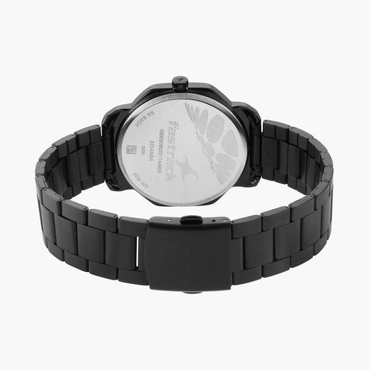 Fastrack 3254NM01 Men’s Quartz Black Dial Stainless Steel Strap Analog Watch