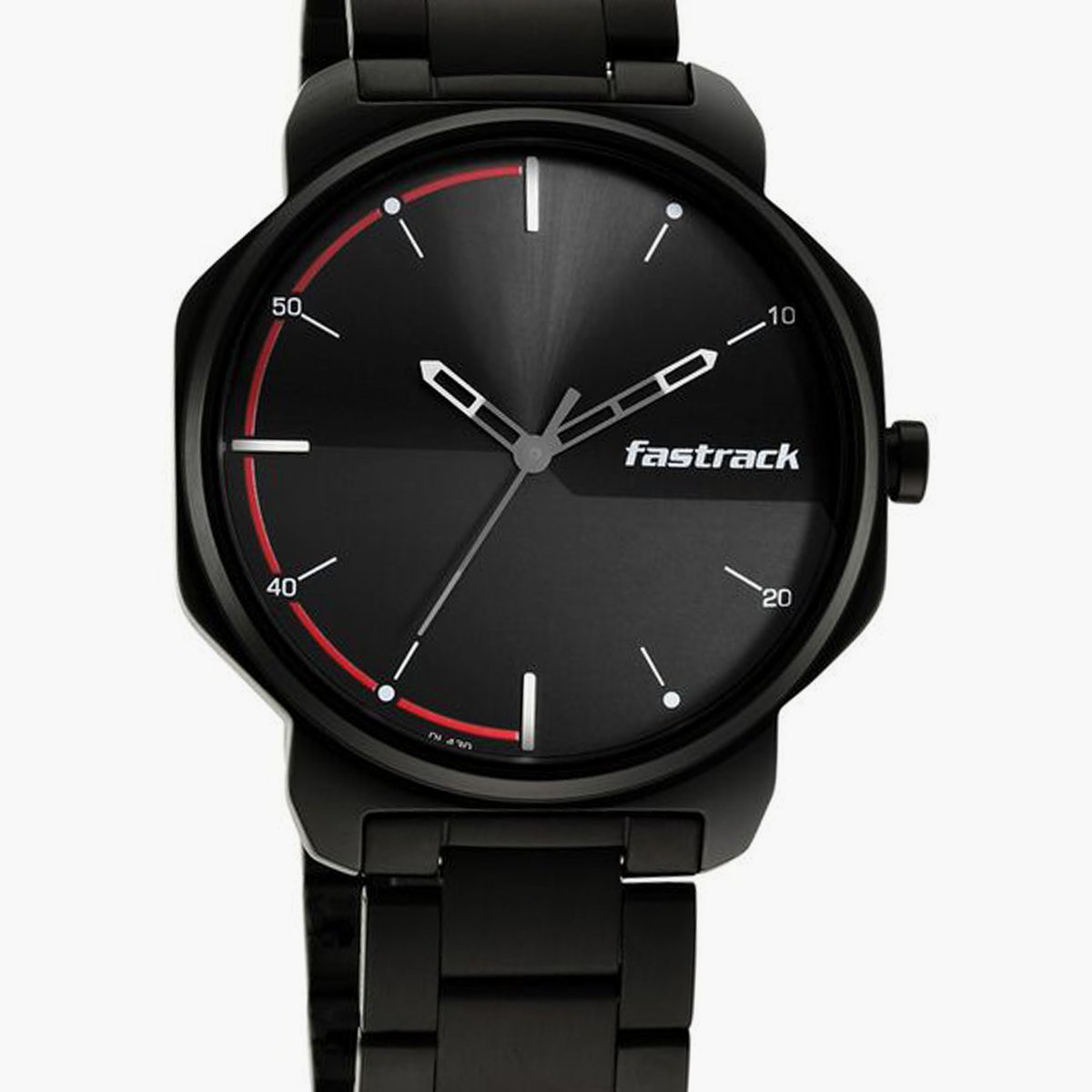 Fastrack 3254NM01 Men’s Quartz Black Dial Stainless Steel Strap Analog Watch
