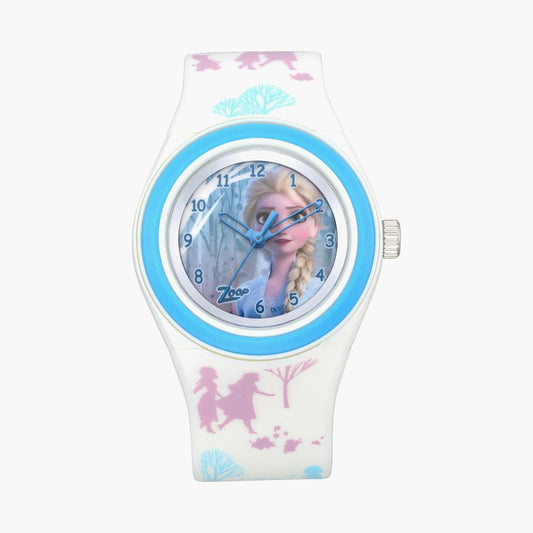 Zoop NSC4048PP43 Analog Quartz Kids’ Watch with White Dial and White PU Strap