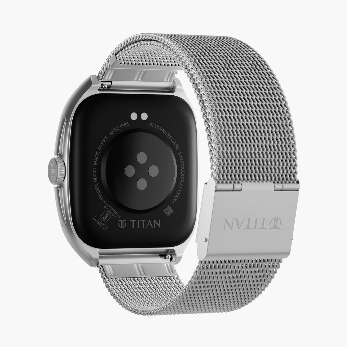 Titan 90204AM02A Evolution Smart Watch 1.85″ Curved AMOLED Display Silver Strap