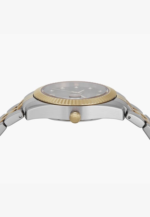 Fossil ES5388 Women's Quartz Analog Watch Green Dial Two-Tone Stainless Steel Strap
